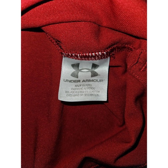 Under Armour Polo Small Men's Heat Gear Short Sleeve Red Golf Casual - Picture 3 of 7